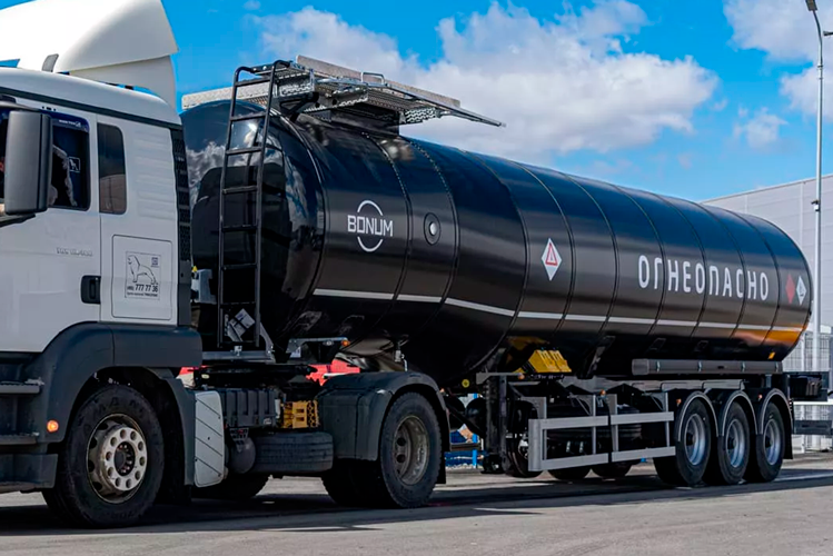 Нефтевоз 38/42 м3 бутылочная форма колбы