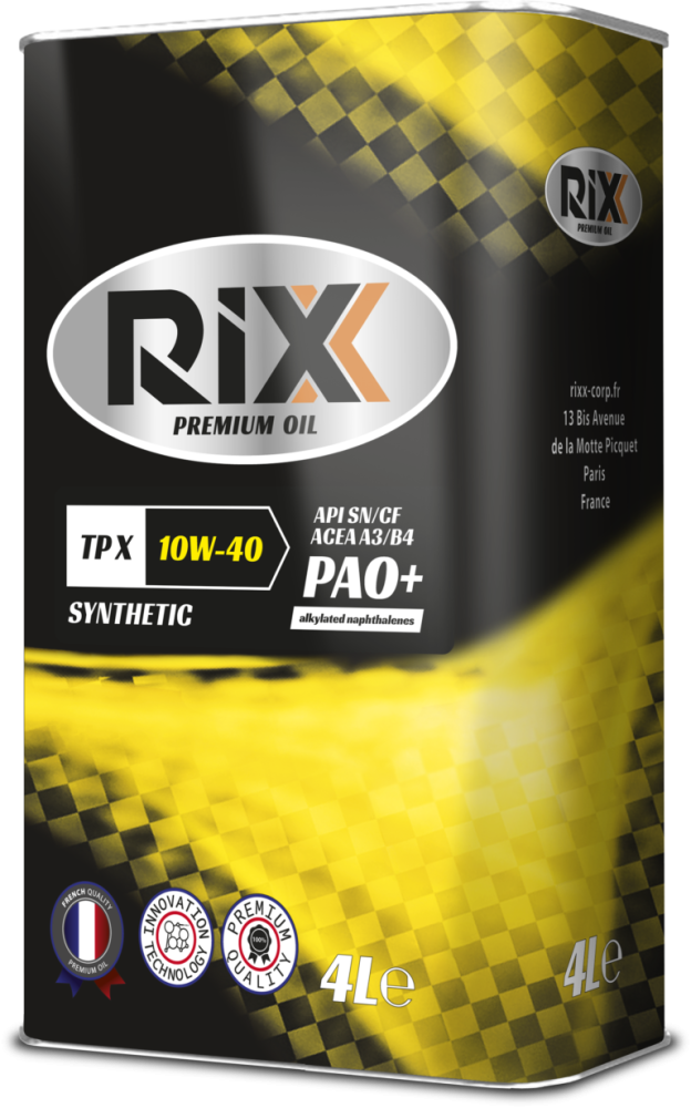 Cинтетическое моторное масло RIXX TP X 10W-40 SN/CF A3/B4