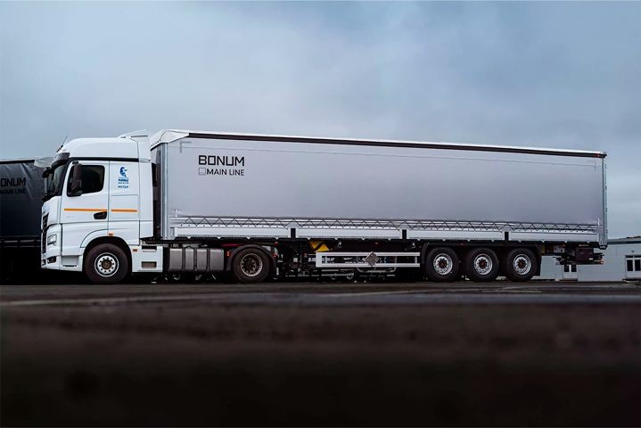 Шторно-бортовой полуприцеп 13,62 м для перевозки опасных грузов