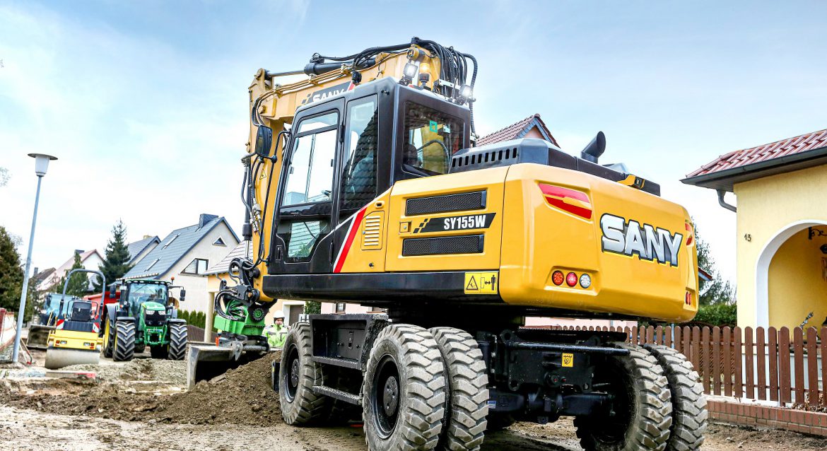 Колёсный экскаватор SANY SY155W