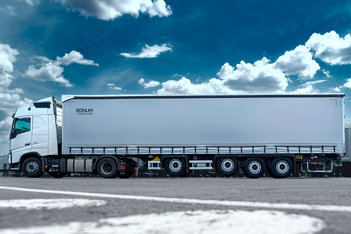 Шторно-бортовой полуприцеп 13,62 м с вынесенной осью