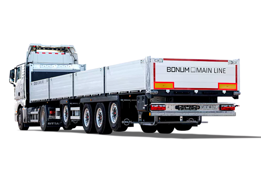 Бортовой полуприцеп 13,62 м с вынесенной осью