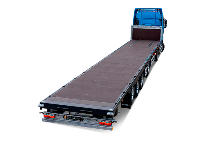 Полуприцеп-платформа 16,52 м с вынесенной осью