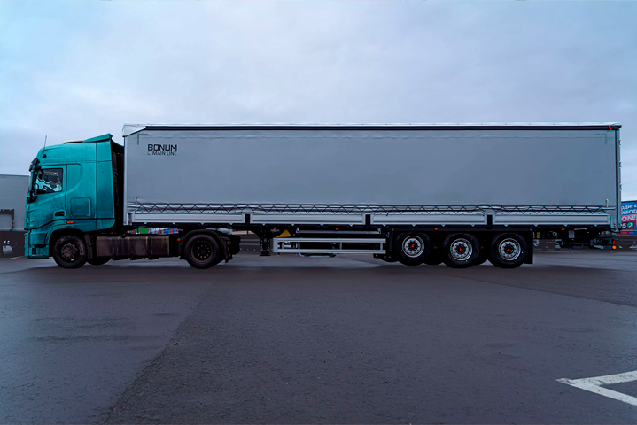 Шторно-бортовой полуприцеп 13,62 м для перевозки рулонов стали