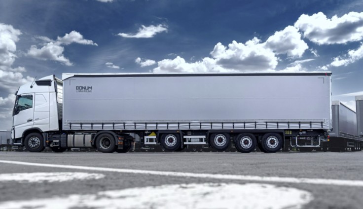 Шторный полуприцеп 13,62 м с вынесенной осью