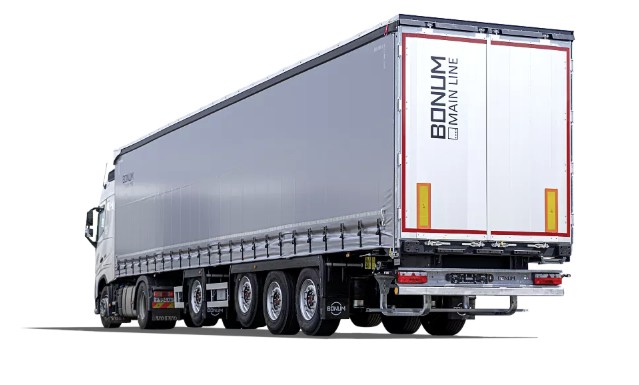 Шторный полуприцеп 13,62 м с вынесенной осью