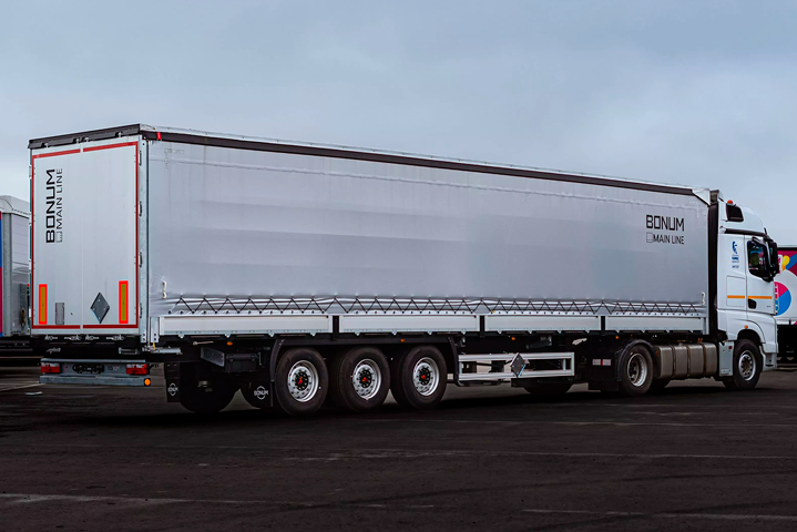 Шторно-бортовой полуприцеп 13,62 м для перевозки опасных грузов