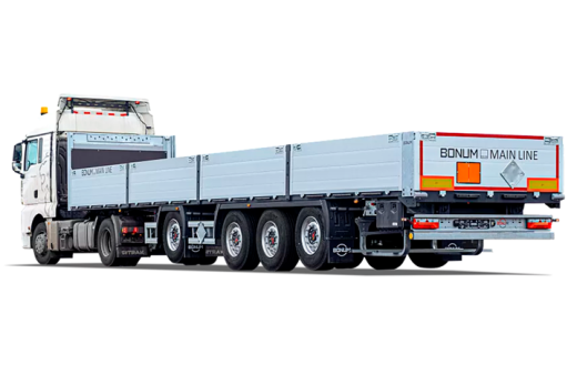 Бортовой полуприцеп 13,62 м с вынесенной осью для перевозки опасных грузов