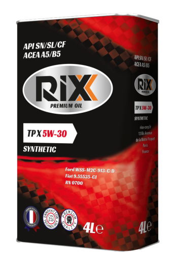 Cинтетическое моторное масло RIXX TP X SAE 5W-30 API SN/SL/CF ACEA A5/B5
