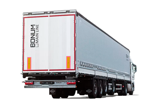 Шторно-бортовой полуприцеп 16,52 м с вынесенной осью