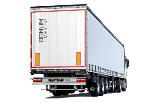 Шторный полуприцеп 13,62 м с вынесенной осью для перевозки рулонов стали