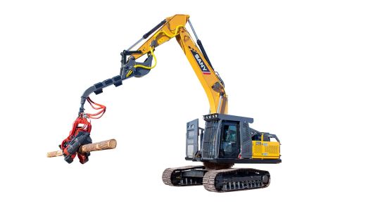 Гусеничный экскаватор SANY SY245Fс нав. оборудованием Харвестерная головка Waratah H480C