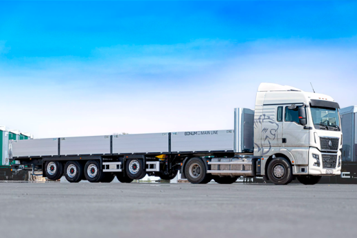 Бортовой полуприцеп 13,62 м с вынесенной осью