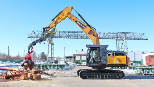 Гусеничный экскаватор SANY SY245Fс нав. оборудованием Харвестерная головка Waratah H480C