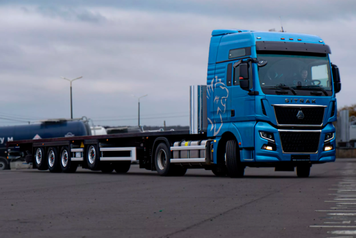 Полуприцеп-платформа 16,52 м с вынесенной осью