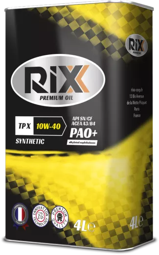 Cинтетическое моторное масло RIXX TP X 10W-40 SN/CF A3/B4