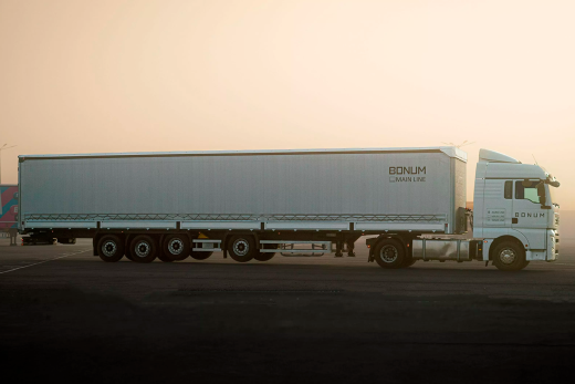 Шторно-бортовой полуприцеп 16,52 м с вынесенной осью