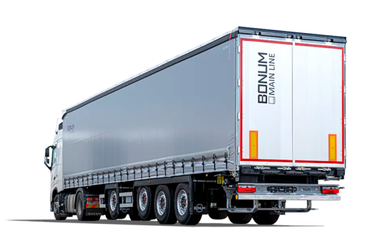 Шторно-бортовой полуприцеп 13,62 м с вынесенной осью