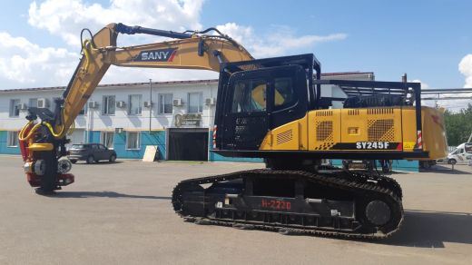 Гусеничный экскаватор SANY SY245Fс нав. оборудованием Харвестерная головка Waratah H480C