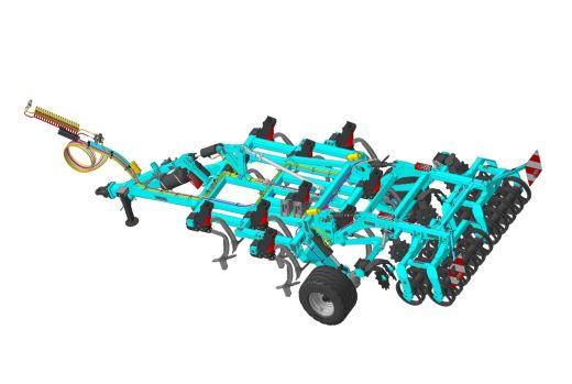 Культиватор стерневой тяжелый мульчирующий полуприцепной складной КСТМ-3000ПС М "Гранит" тандемный каток